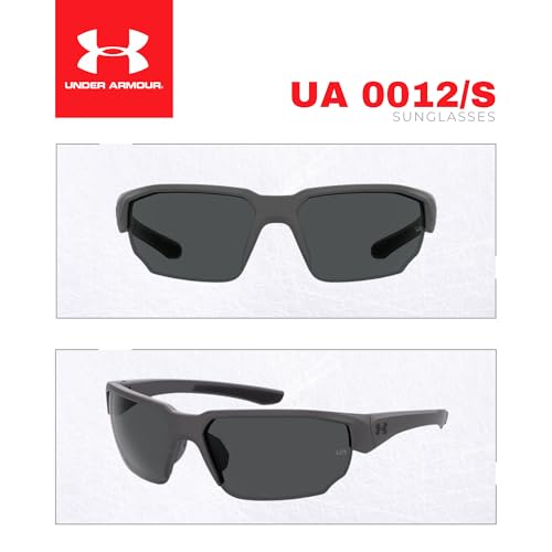 Under Armour Blitzing UA0012/G/S 0R6S/IR 70MM Grey/Black / Grey Special Shape Sunglasses for Men + BUNDLE With Designer iWear Complimentary Eyewear Kit, 704