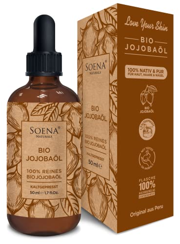 Foto von 100% BIO JOJOBAÖL kaltgepresst | Für schöne Haare Haut & Nägel | 100% Rein & Pur - Körperöl Straffend - Gesichtsöl | Anti-Aging für elastische Haut - Vegan | Feuchtigkeitspflege
