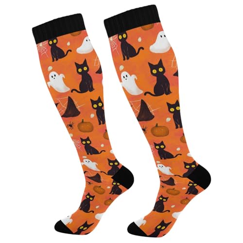 Image of Wusikd Pirate Skulls Compression Socks for Women and Men Circulation Cute Long Socks for Athletic Running 1