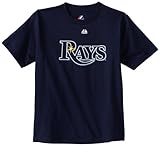 MLB Tampa Bay Rays Wordmark Basic T-Shirt Navy, Youth Small