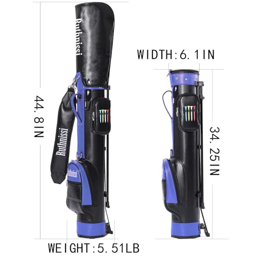 RUTHNISSI Sunday Golf StandBag with Cooler Pouch and Padded Strap，Lightweight for Driving Range Mini Course Training Practice Man Women,Travel Case Vertical Hard Shell Tube for Airlines — view 5