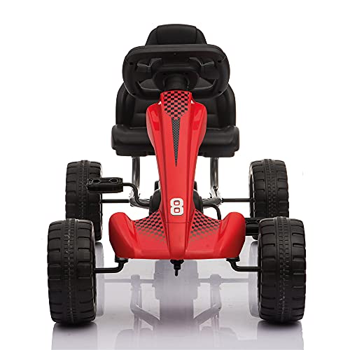 Carrinho Radical Kart de Pedal Importway Vermelho