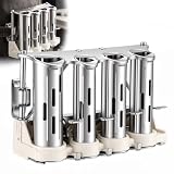 Tellegloww 1 Pcs Coin Counter and Sorter, 4 Tube Metal Coin Dispenser