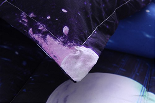 Yousa 3Pcs Galaxy Comforter Set Bedspreads/Coverlet Sets Outer Space Bedding Sets (3Pcs,01) #TOP4