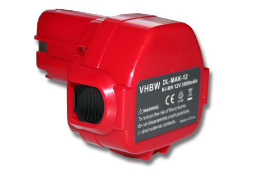 Preisvergleich Produktbild vhbw Akku kompatibel mit Makita 6916FDWAE, 6916FDWDE, 6916FDWDE1, 6917D, 6917DWDE, 6917FDWDE, 6918D Elektrowerkzeug (3000mAh NiMH 12V)