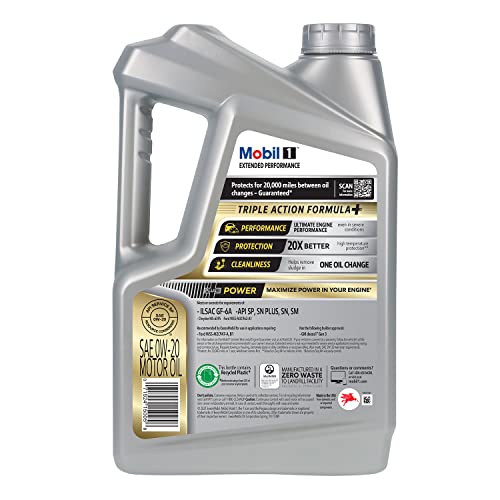 Image of Mobil 1 Full Synthetic Motor Oil, 0W-20 | Extended Performance | 5 Quart | Pack of 2