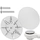 Abdeckhaube für Duschabfluss, Ø 115 mm, passend für viele Abflussgarnituren in Dusche, Badewanne, mit M4x18 und M4x25 Schraube, Duschablauf Deckel, Abdeckung Dusche Ablauf, verchromtes ABS Haube