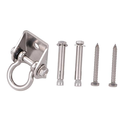 TOYANDONA 1Set Hammock Swivel Hook Heavy Duty Stainless Steel Rotating Hanging Hooks for Swing Chairs Porch Swings and Punching Bags Secure Ceiling Mount Accessories Kit Type
