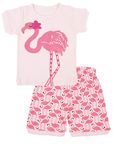 Mädchen Schlafanzug Kurz Zweiteiliger Nachtwäsche Einhorn Flamingo Katze Kurzer Pyjamas Baumwolle 92 98 104 110 116 122 Cover