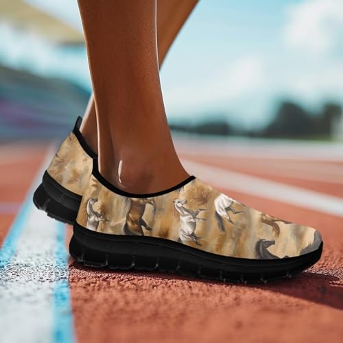 Mens Slip On Walking Shoes Soft Loafers Lightweight Non Slip Casual Fashion Sneakers for Travel Work Black Sole Size 5-144