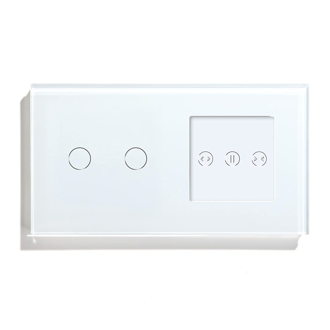 Interruttore Tapparelle WiFi Interruttore tattile Smart WiFi con Tenda Intelligente Bianco Pannello in Vetro Cristallino Smart Blind Lavoro Interruttore WiFi per Tenda