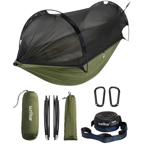 Sunyear Camping Hammock with Net Cover