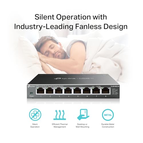 Image of TP-Link TL-SG108S-M2 | 8-Port Multi-Gigabit 2.5G Ethernet Switch | Unmanaged Network Switch | Ethernet Splitter | Plug & Play | Desktop /Wall Mount | Silent Operation