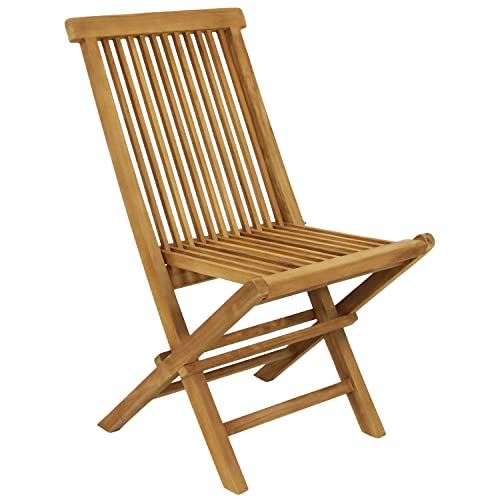 Sunnydaze Hyannis Teak Folding Chair