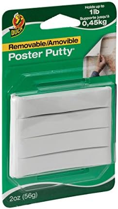 Duck Brand Reusable and Removable Poster Putty for Mounting, 2 oz, White (1436912)