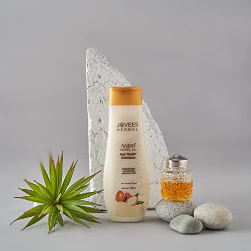 Image of Jovees Herbal Argan Kernel Oil Shampoo for Strengthen & Hair Repair, All Hair Types, Paraben & Alcohol Free, 300ml
