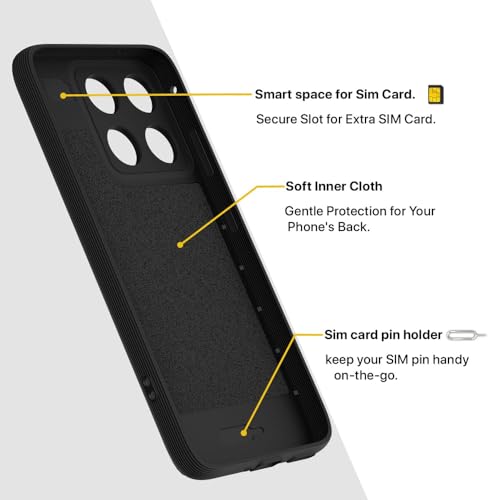 Image of Shockproof Case Compatible with Motorola Edge 70 Fusion 5G | Full Camera Protection | TPU Flexible Back Cover for Motorola Edge 70 Fusion 5G (Matte Black)