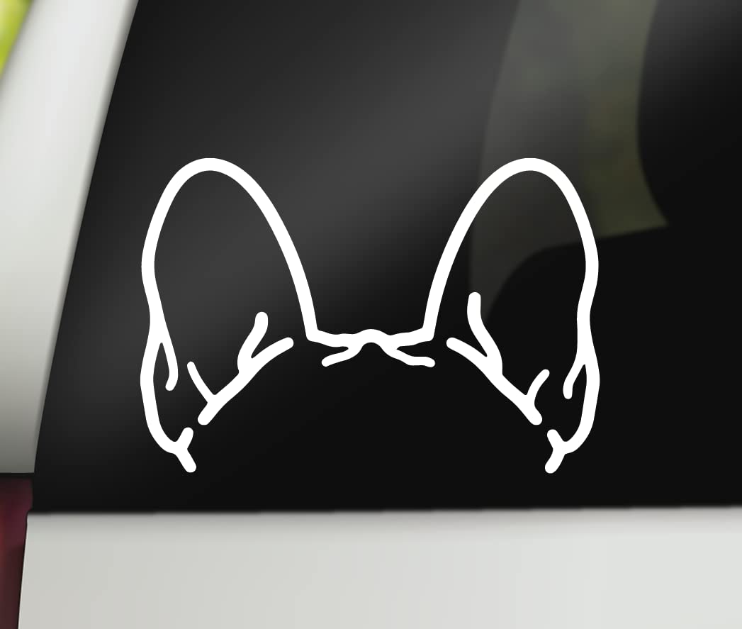 Autocollant oreilles de Frenchie 15x10 cm pour voiture et ordinateur portable