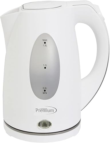 Premium Levella - Tetera eléctrica inalámbrica, 6.4 tazas, color blanco (PTK5156)