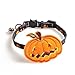 BECHANMIG Pet Collar,Halloween Cat Collar with Bell Breakaway,Halloween Pumpkin Collars Decor Adjustable Necklace for Kitten Cat Small Dog(Black Pumpkin)