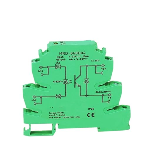 Relais statique LED ultra fin MRD-060D4 4A pour interface rail DIN 5V 12V 24V