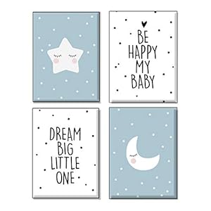 4Good Afbeeldingen kinderkamer, modern, Nordic Moon, sterren, zon, zon, maan, sterren, fotoset, jongens, meisjes…
