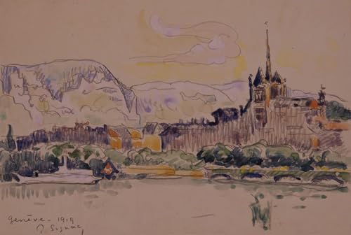 Genève de Paul Signac toile modern peinture décoration salon 60x90cm