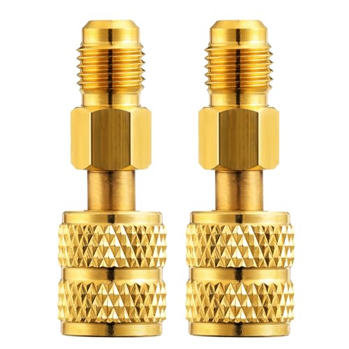 Adaptador R410a con dedal antiretorno para evitar fugas de gas de vacio