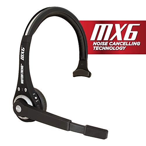 Motor Trend Bluetooth Headset Wireless with Mic Hands Free, MX-6 Noise Canceling High