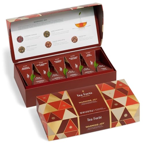 Forte Warming Joy Gift Set, Holiday Spice Tea Sampler With 1