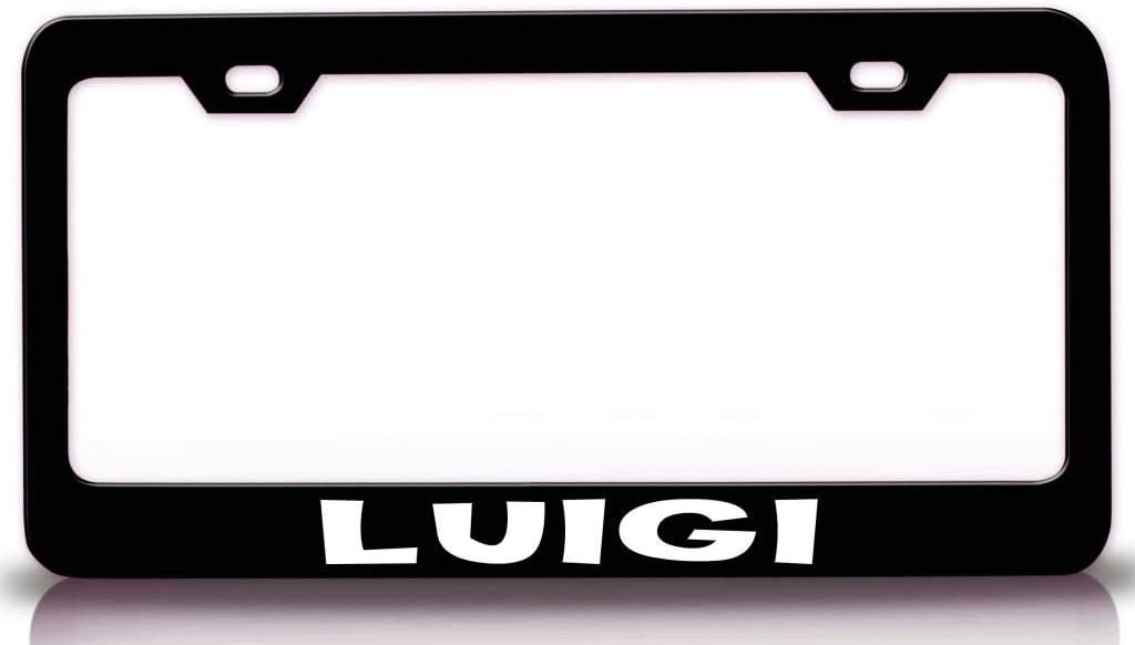 Luigi Male Name Metal Car SUV Truck License Plate Frame Bl o80