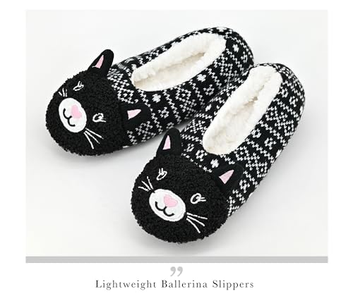 Image of DICUIRD Womens Animal Slipper Socks Non Slip Gripper House Slippers