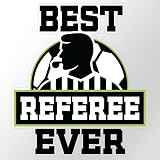CafePress Soccer Best Referee Ever Large Die Cut Sticker, 8.75' x 8.75' Clear