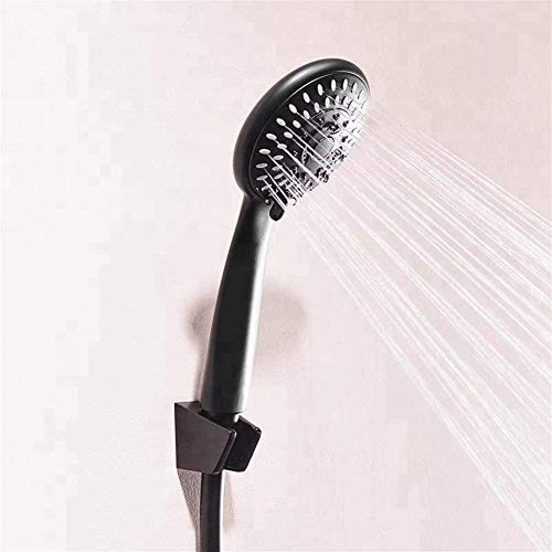 Ensemble de douche noir avec pommeau et robinet de bain installation facile