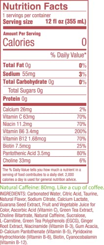 Aspire Healthy Energy Drink With Natural Caffeine - No Calories, Sugar And Carbs | Vitamins B, C, & Biotin | No Preservatives, Gluten Free | Suitable For Vegan, Kosher, Keto-Friendly |12 Oz Can, Dark Cherry Lime, 12 Fl Oz (Pack Of 12) #TOP6