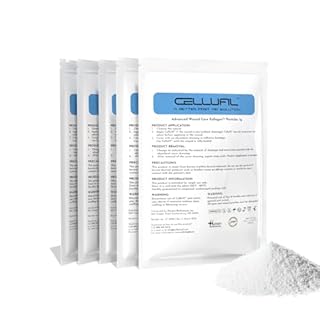 Cellufil® Collagen Particles for Advanced Wound Care – 100% Non-Hydrolyzed Bovine Collagen for Tissue Regeneration, First Aid & Minor Bleeding, 5 Pouches