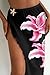 Herseas Women's Black Floral Sheer High Slit Cover Ups for Swimwear 2026 Metallic Starfish Decor Ruffled Beach Cover Up Fashionable Swimsuit Sarong Resort Outfits Large