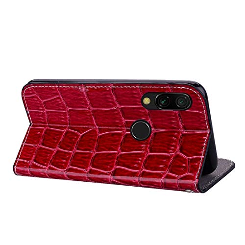 Housse cuir Xiaomi Redmi 7 texture crocodile paillettes chic et robuste - 5