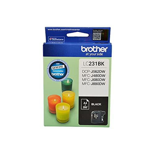 Brother LC231 cartouche de rechange jet d'encre noire pour impressions de bureau
