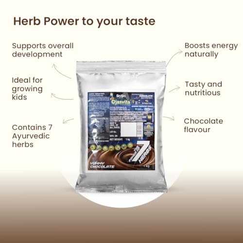 Image of Sri Sri Tattva Chocolate Ojasvita | For Sharp Mind and Healthy Body | Milk Mix | Goodness of 7 Herbs| Immunity Booster - 1kg Foil Pack I Pack Of 2