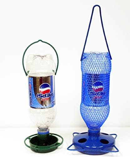 Gadjit Soda Bottle Bird Feeding Starter Kit | Fun Inexpensive Project for Kids at Home | Kit Includes 1 Soda Bottle Hanging Feeder & 1 Watering Well | Just Add 2 Empty Soda Bottles, Birdseed, Water