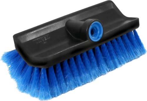 Image of Unger Professional Lock-On Hydropower,Bi-Level Soft Wash Brush, Compatible with Waterflow Poles, Outdoor Cleaning Supplies, Great for Patios, Siding, Windows, Cars, and Boats, 10 inches (Pack of 12)