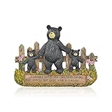  Pine Ridge Ours Noir Figurines de Collection A Mother Holds Her Children\'s Hands for Awhile But Their Hearts Forever