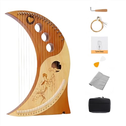 wfljl 19-String Lyre Harp Kit - Ergonomic Lap Harp Instrument