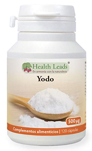 Yodo de gran concentración 500?g 120 cápsulas, El yodo contribuye a la función normal de la tiroides,Fácil de tragar cápsulas, Libre de estearato de magnesio y aditivos dañinos, Vegano, Hecho en Gales