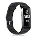Produktbild Fintie Armband kompatibel mit Fitbit Charge 4 / Charge 3 - Gewebearmband Uhrarmband aus Premium Stoff Ersatzband mit Edelstahlschnalle, Schwarz