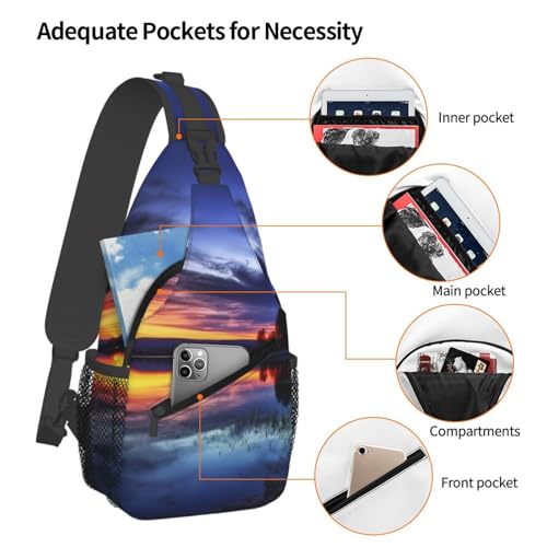 Bolso tipo bandolera unisex negro para viajes miniatura 3