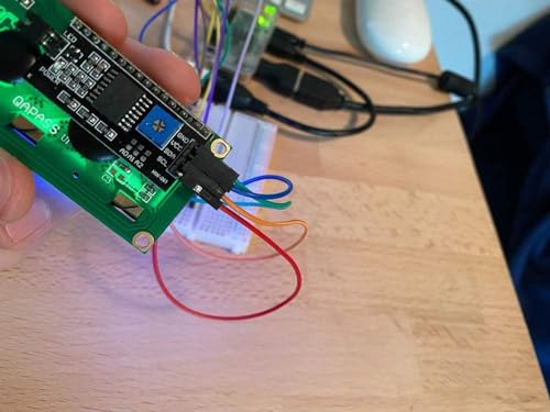 Image of 16x2 LCD Display with Pre-Soldered I2C Module | Plug-and-Play for UNO, Pi, and Microcontroller Projects