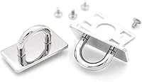 Vista 7 de CRAFTMEMORE 2 juegos de placa rectangular con anillo en D de 5/8 pulgadas con conector de puente de rosca para bolso, collar decorativo, gargantilla