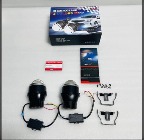 Image of 3-inch IPHPro 3 colour projector with high low beam White Yellow White+Yellow 3000K 4800K 6000K super bright output for car bumpers (Style-1) (style 3)